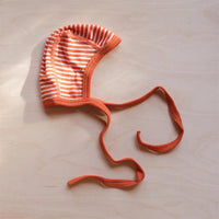 Lue - ull/silke - oransje striper