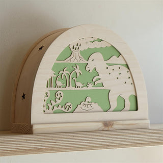 Dinosaur-motiv til siluettlampe