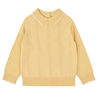 Baby Pointelle bluse i merinoull