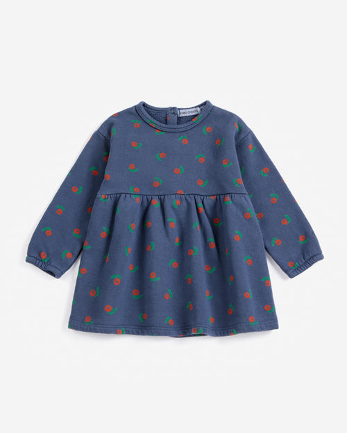 Stamp Bloom all over fleece dress