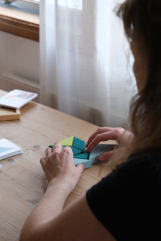 Tangram med oppskriftshefte