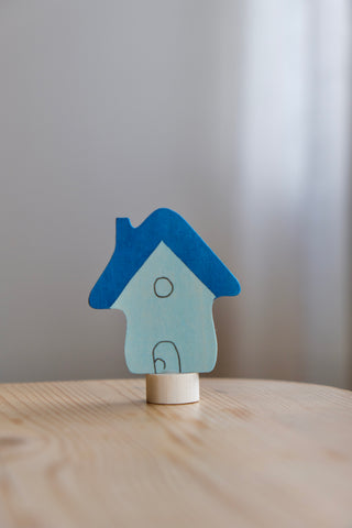 Hus til bursdagsringen - blå