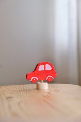 Bil til bursdagsring - rød