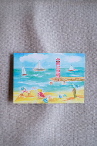 Sommer ved havet - A6 kort