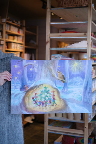 Stor papirkalender - Nissene og juletreet