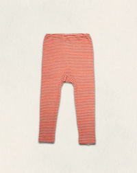 Leggings til barn - ull/silke - oransje striper