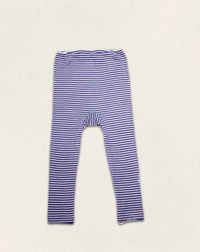 Leggings til barn - ull/silke - blå striper