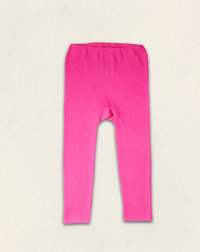 Leggings til barn - ull/silke - rosa