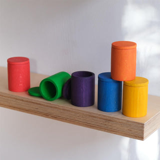Coloured Cups with Lid - 6 farger