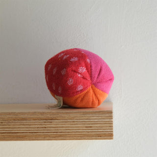 Rød ball I frotté med bjelle - 8cm