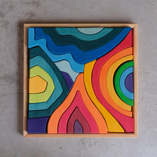 Fire elementer byggesett - stor