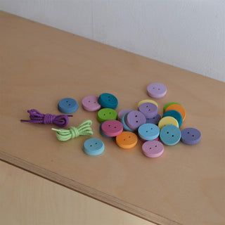 Treknapper 24 stk - pastel
