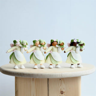 Mammafe med baby - ullfigur