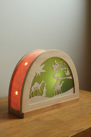 Helligtrekonger-motiv til siluettlampe