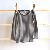 Genser - ull/silke - brune striper