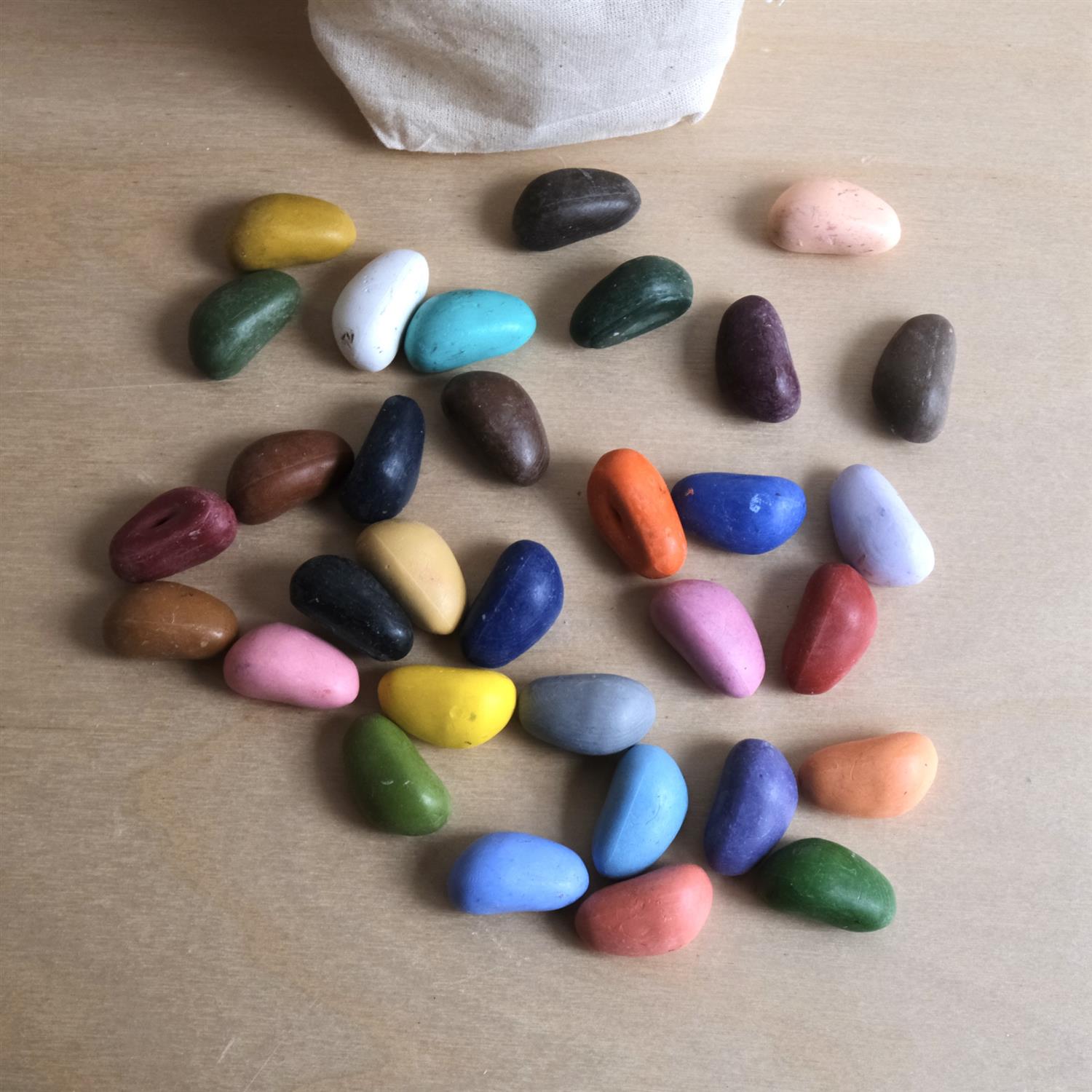 Fargesteiner i øko soya - 32 stk