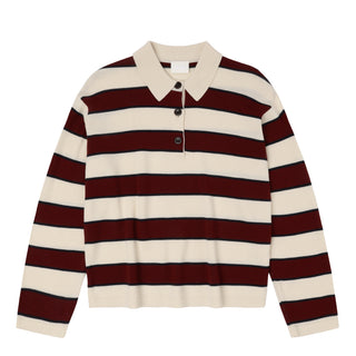 Stripete merinoull Polo - voksen
