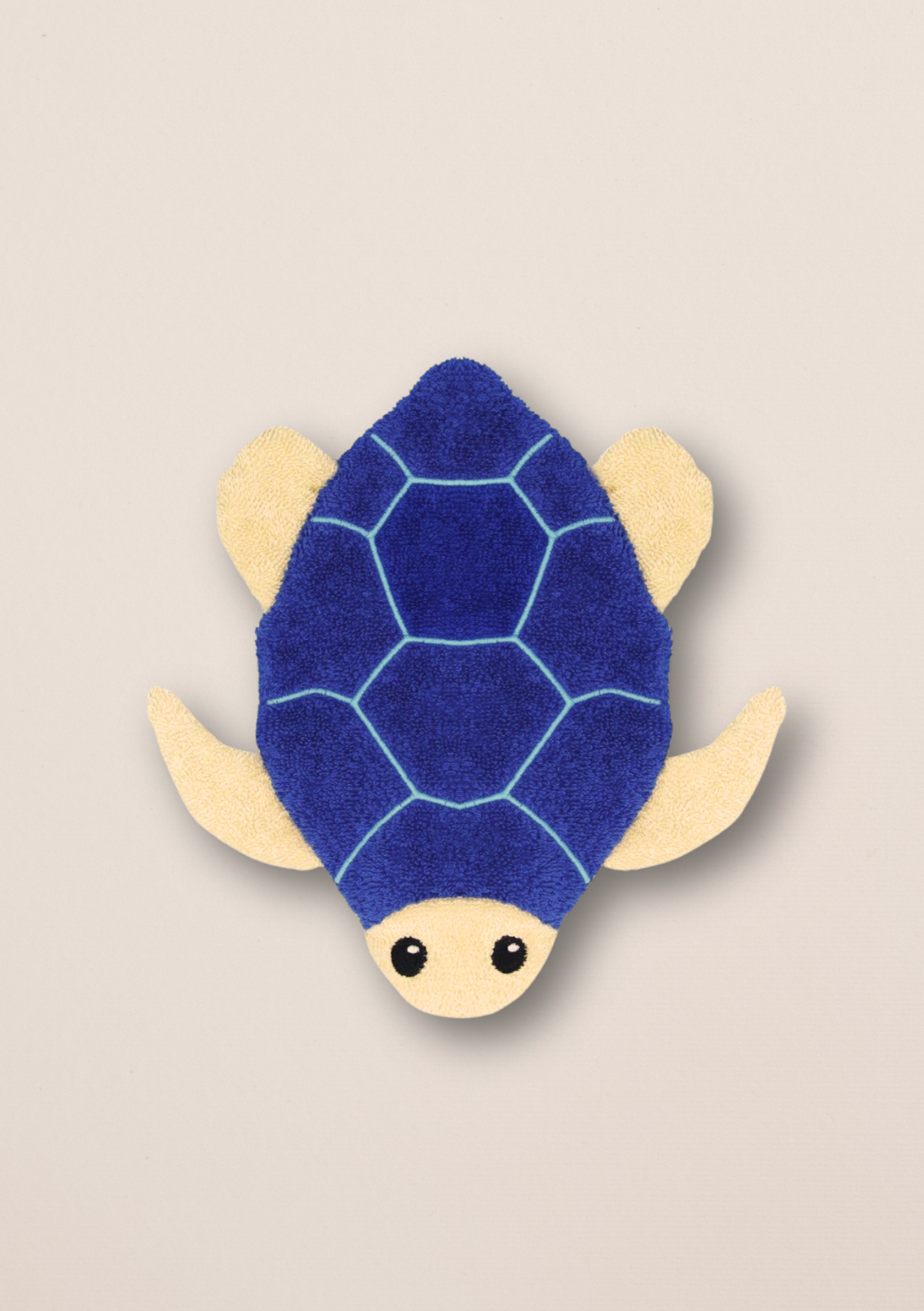 Øko vaskeklut - liten blå skilpadde