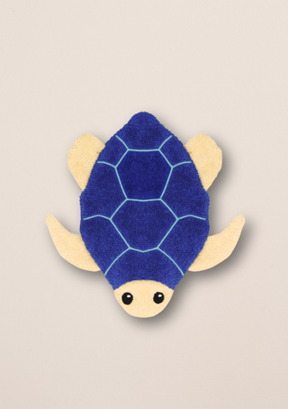 Øko vaskeklut - liten blå skilpadde