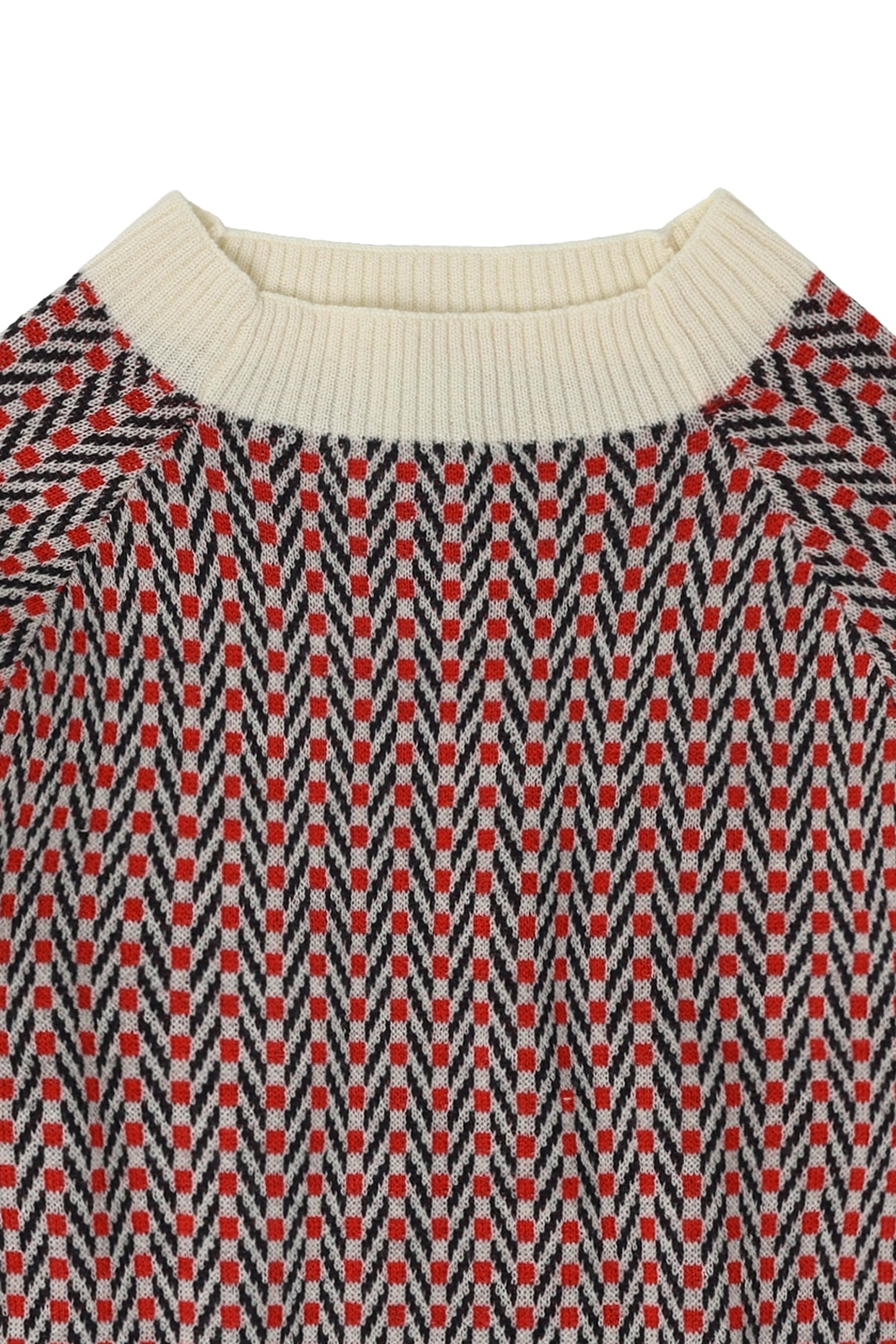 Herringbone genser i merinoull