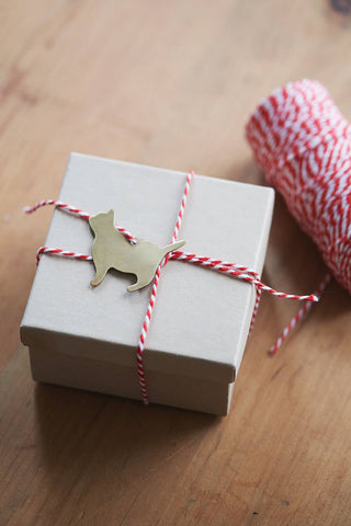 Katt i messing - juletrepynt