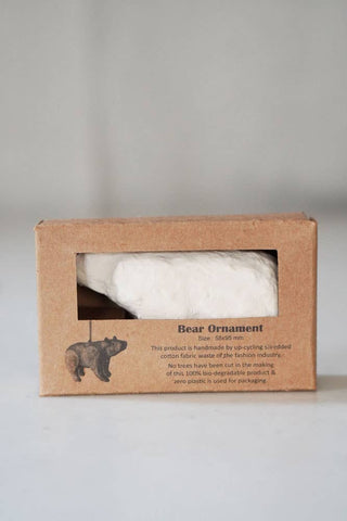 Isbjørn - pappmasjé juletrepynt
