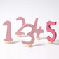 Sett med tall til bursdagsring 1-5 - rosa