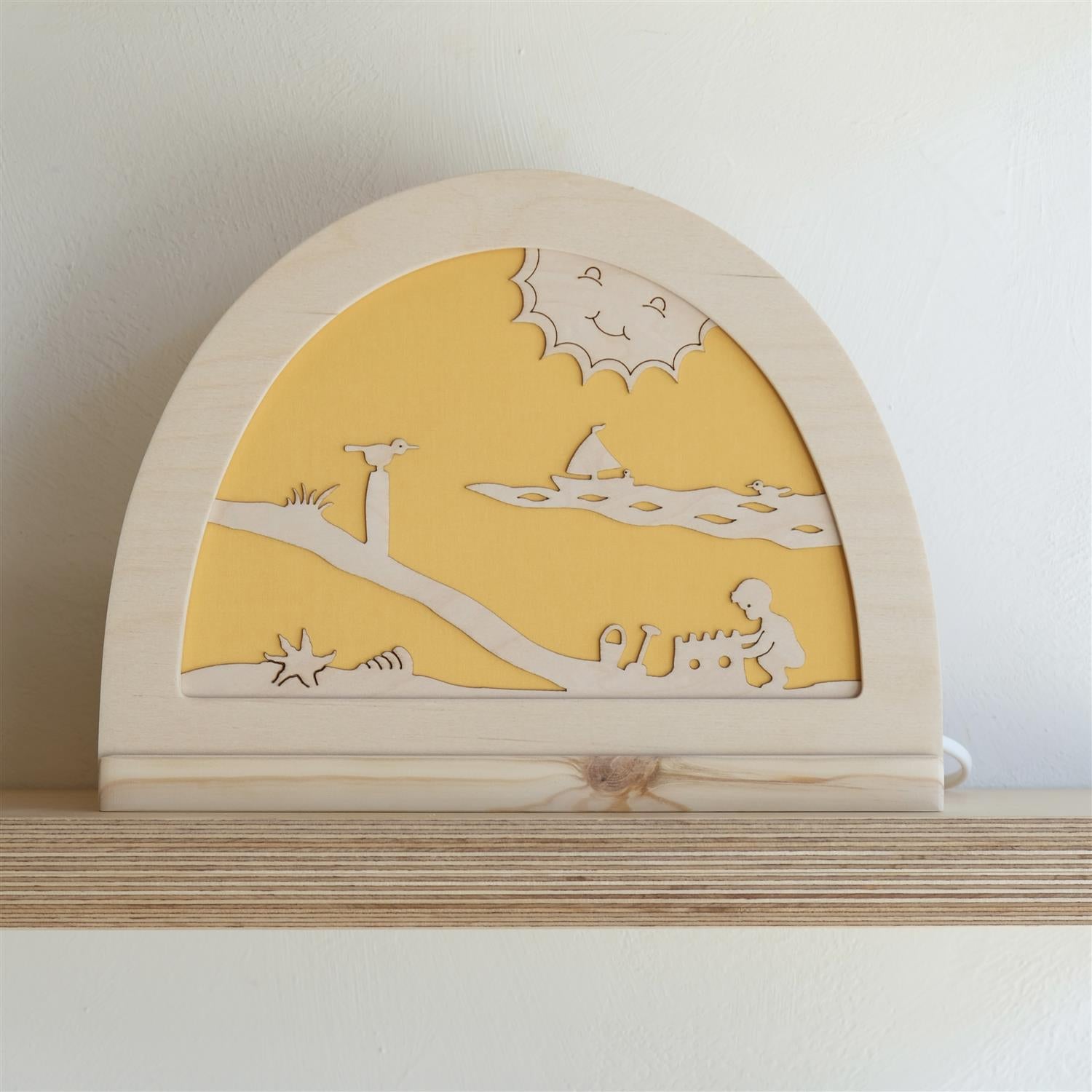Sommer-motiv til siluettlampe