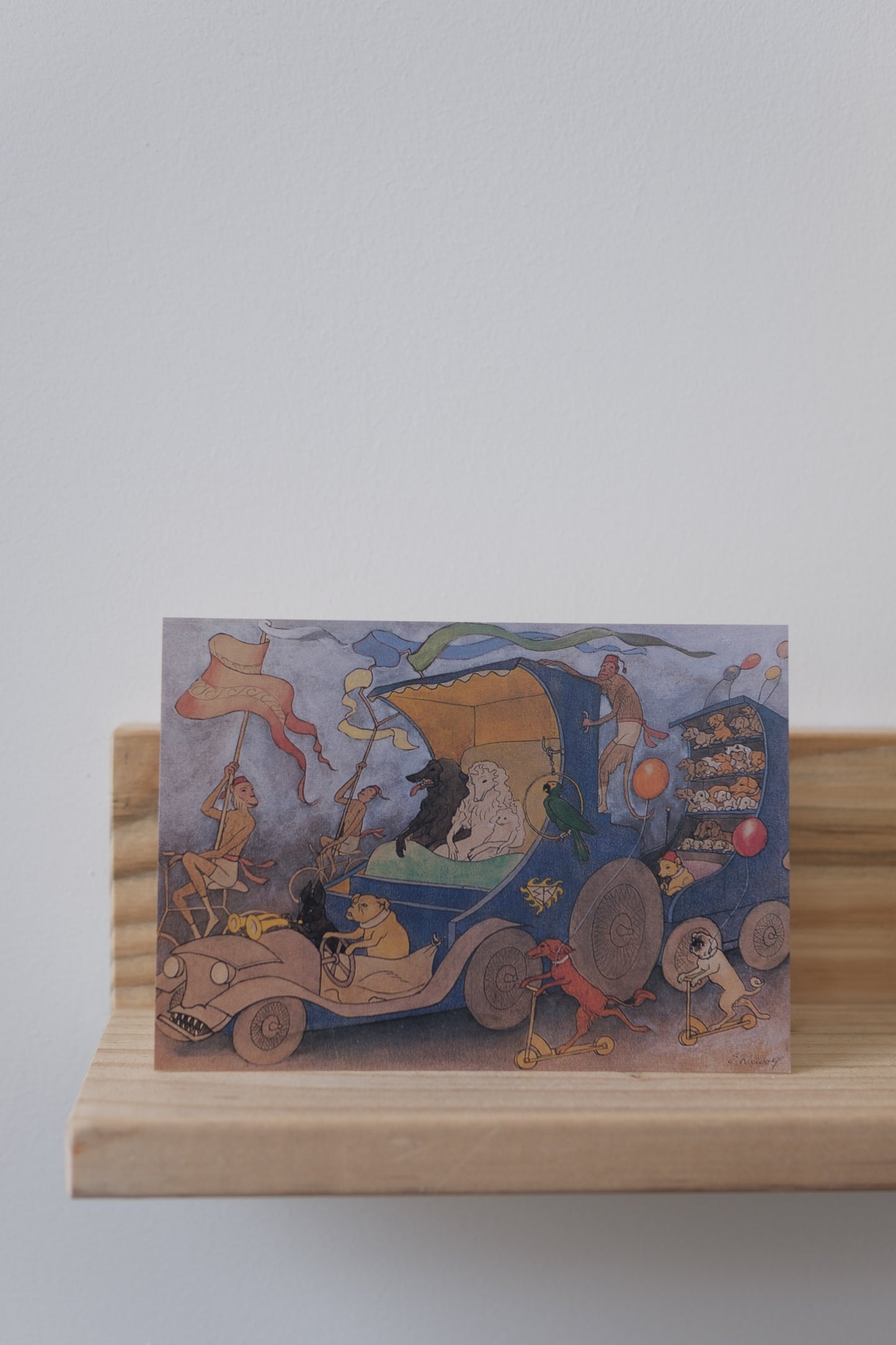 Hundeparade A6 kunstkort