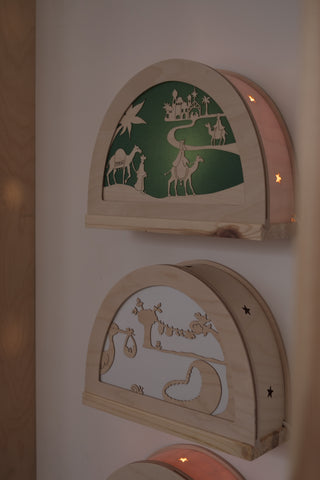 Helligtrekonger-motiv til siluettlampe