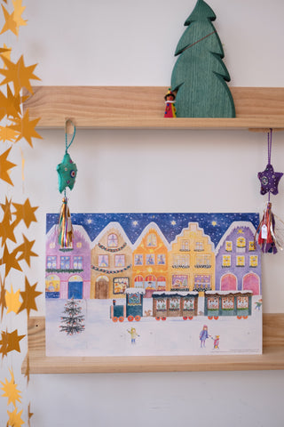 Medium papirkalender - Julebyen