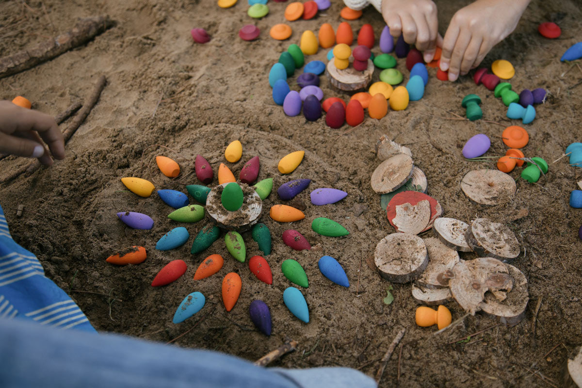 Rainbow snowflake mandala - 36 deler
