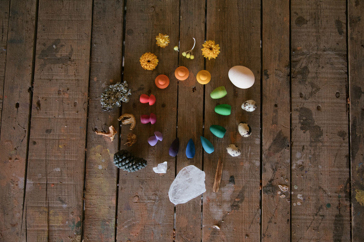 Rainbow snowflake mandala - 36 deler