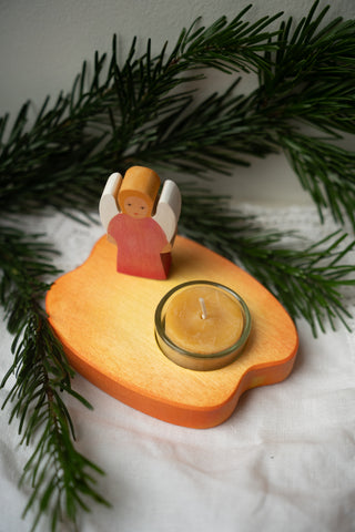 Candle holder with Angel red