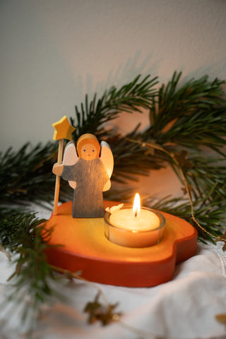 Candle holder with Angel blue