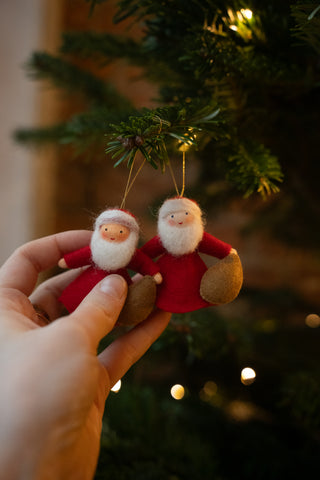 Liten julenisse - hengeullfigur