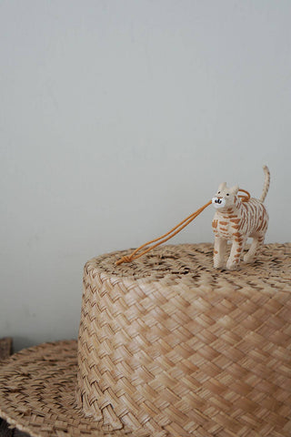 Katt - pappmasjé juletrepynt