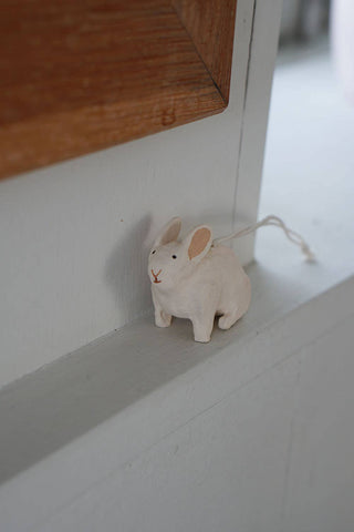 Kanin - Pappmasjé juletrepynt