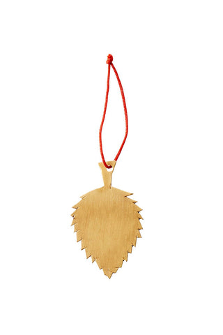 Blad i messing - juletrepynt