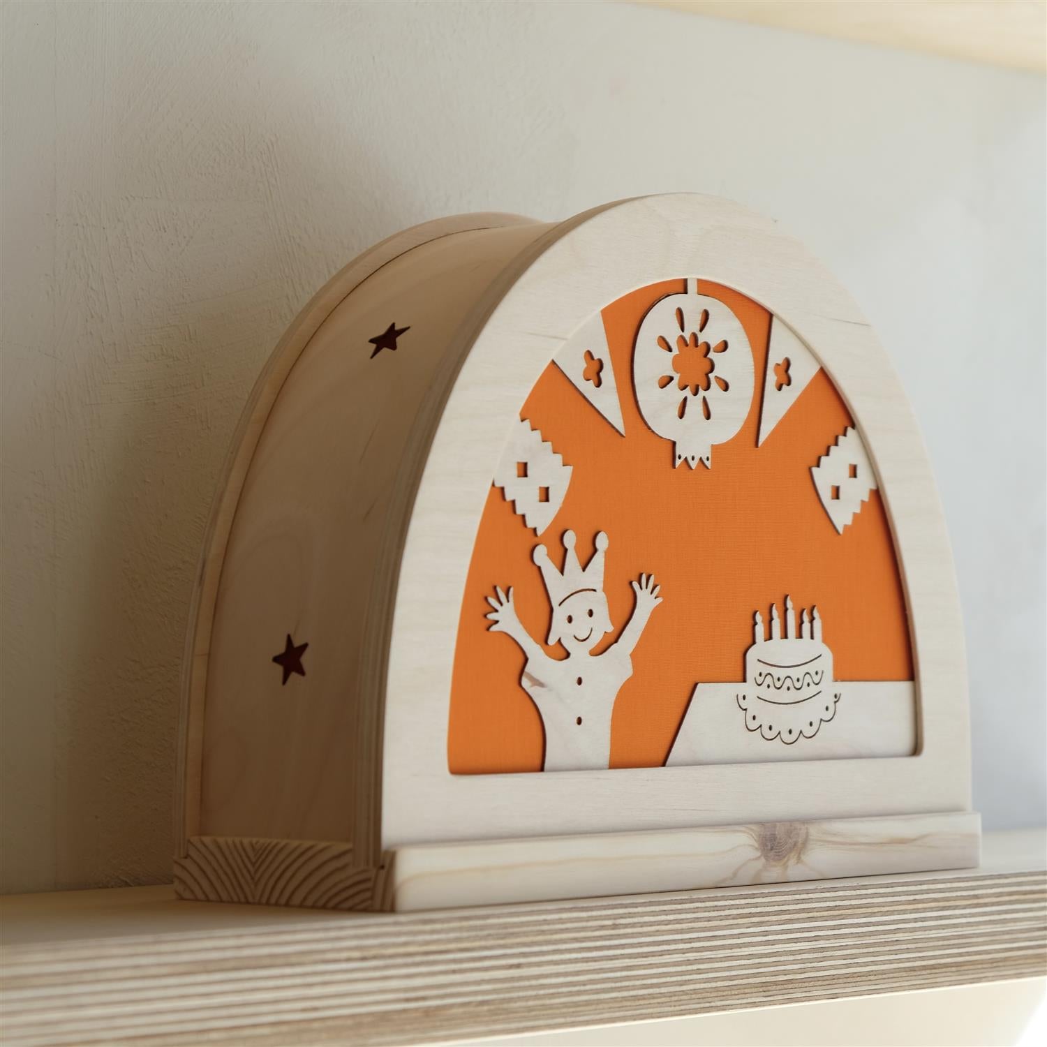 Bursdagsfest-motiv til siluettlampe