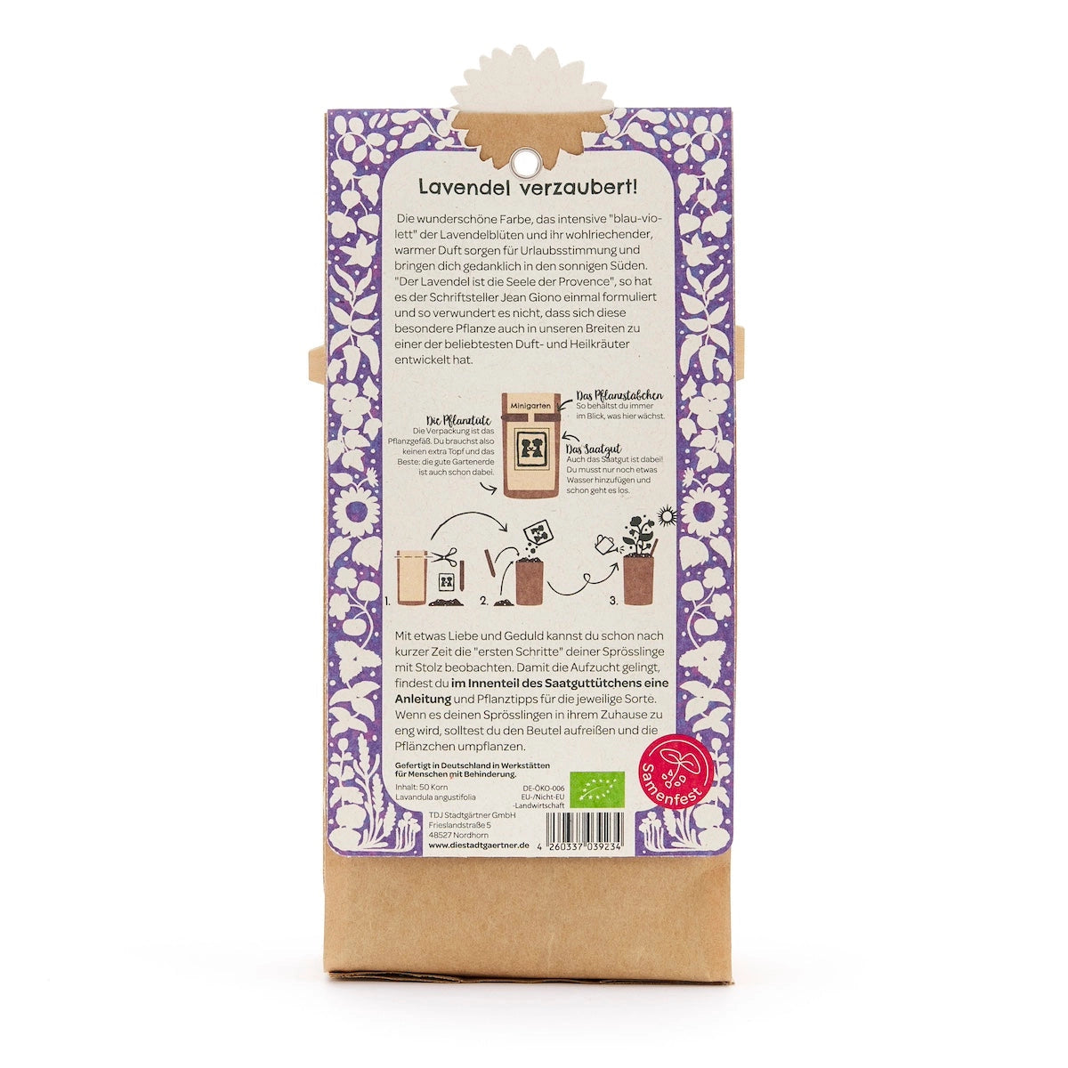 Alt-i-ett dyrkingssett - økologisk lavendel
