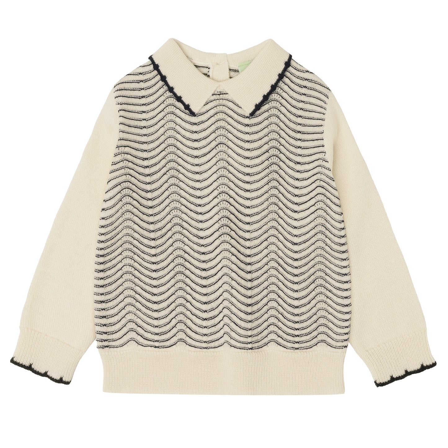 Baby Pointelle bluse i merinoull