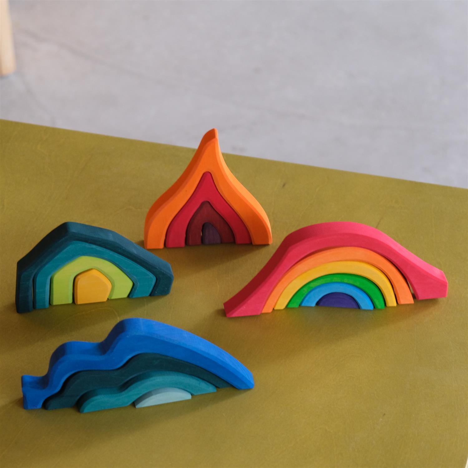 Fire elementer byggesett - liten