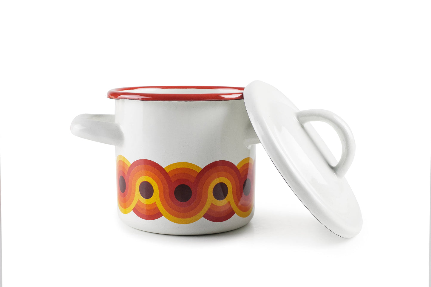 Retro gryte med lokk - 10 cm