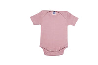 T-skjorte body - silke/ull/bomull - rosa