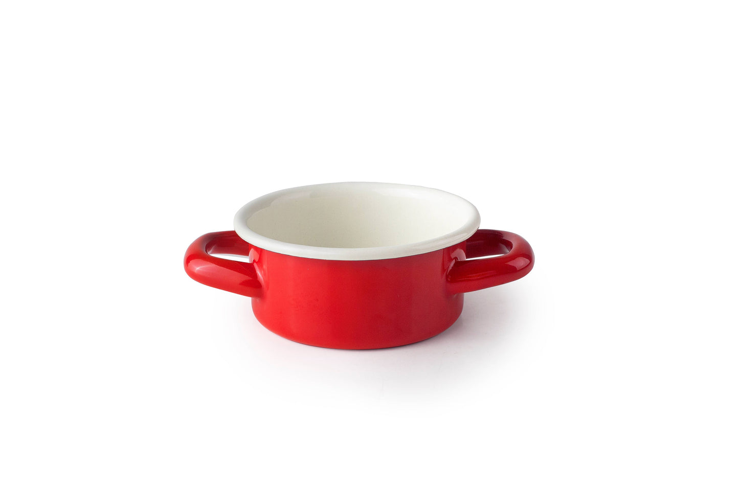 Lav gryte - rød - 10 cm