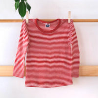 Genser - ull/silke - røde striper