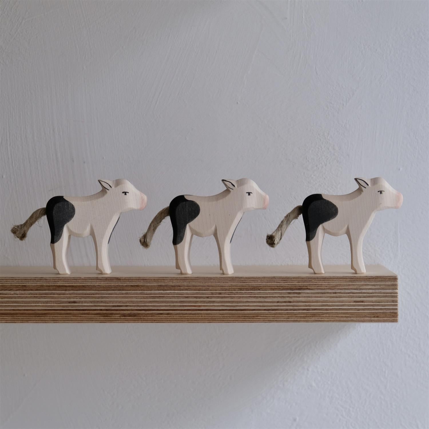 Calf black and white standing - trefigur