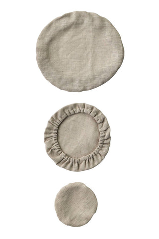 Bolledekke i lin - sett med tre