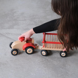 Tractor with hay cart